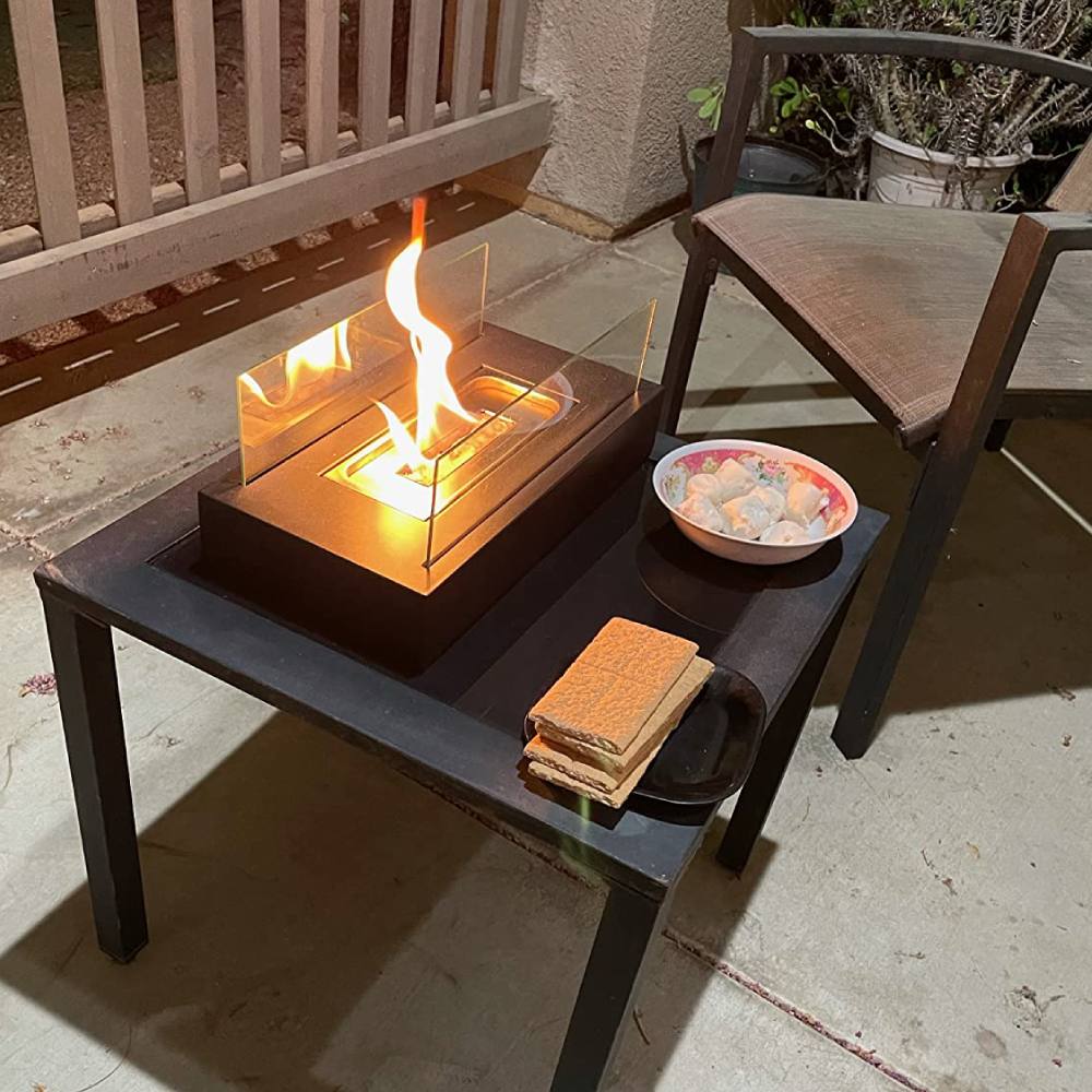 mini fireplace decor